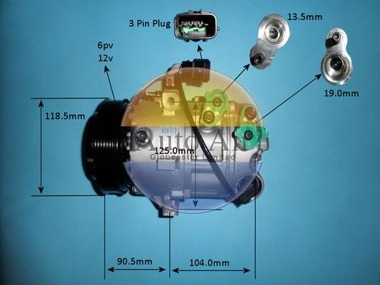 Auto Air Gloucester 141768 - Компресор, климатизация vvparts.bg