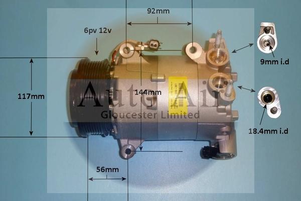 Auto Air Gloucester 14-1770 - Компресор, климатизация vvparts.bg