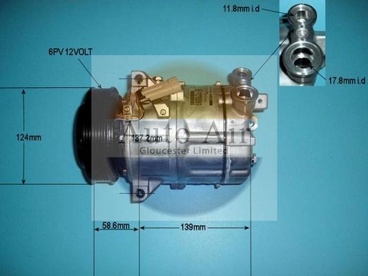 Auto Air Gloucester 14-8628 - Компресор, климатизация vvparts.bg