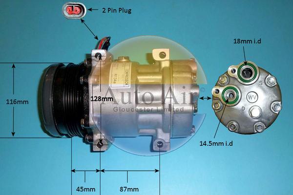 Auto Air Gloucester 14-8148P - Компресор, климатизация vvparts.bg