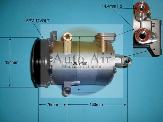 Auto Air Gloucester 14-8147 - Компресор, климатизация vvparts.bg