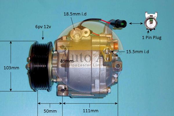 Auto Air Gloucester 14-2093P - Компресор, климатизация vvparts.bg