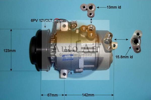 Auto Air Gloucester 14-2061 - Компресор, климатизация vvparts.bg