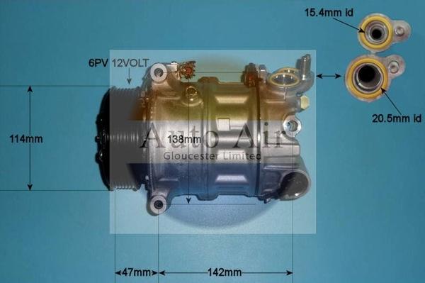 Auto Air Gloucester 14-2067 - Компресор, климатизация vvparts.bg