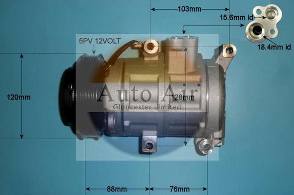 Auto Air Gloucester 14-2082P - Компресор, климатизация vvparts.bg