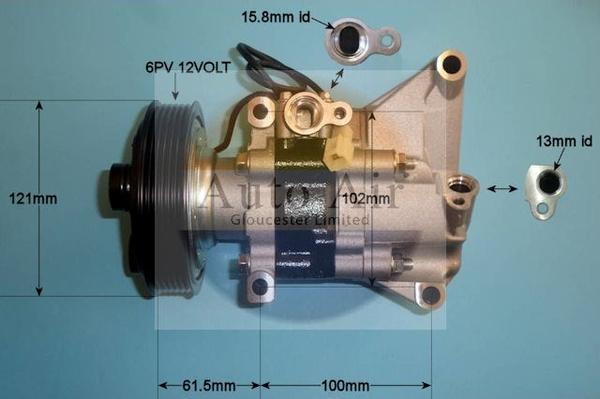 Auto Air Gloucester 14-2075P - Компресор, климатизация vvparts.bg