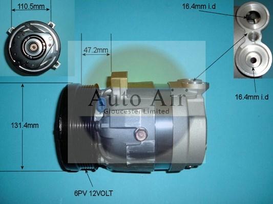 Auto Air Gloucester 14-2204 - Компресор, климатизация vvparts.bg