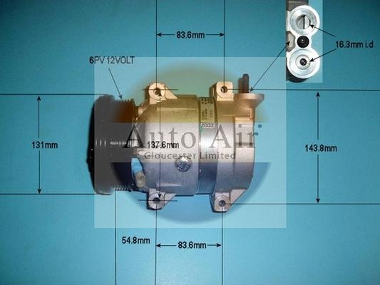 Auto Air Gloucester 14-2206 - Компресор, климатизация vvparts.bg