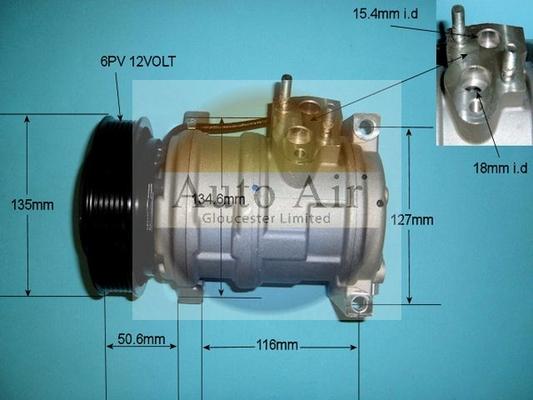 Auto Air Gloucester 14-2203P - Компресор, климатизация vvparts.bg