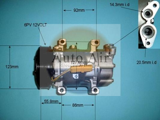 Auto Air Gloucester 14-7482P - Компресор, климатизация vvparts.bg