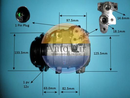 Auto Air Gloucester 14-7424P - Компресор, климатизация vvparts.bg