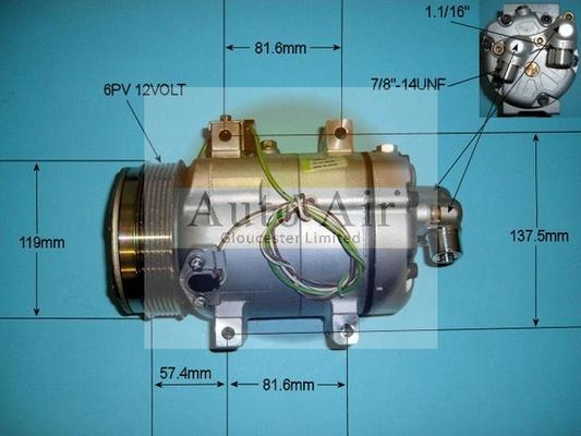 Auto Air Gloucester 14-7589 - Компресор, климатизация vvparts.bg