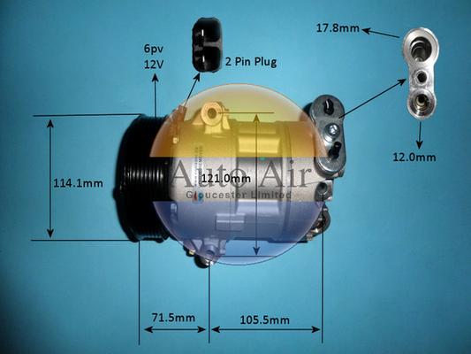 Auto Air Gloucester 14-7134P - Компресор, климатизация vvparts.bg