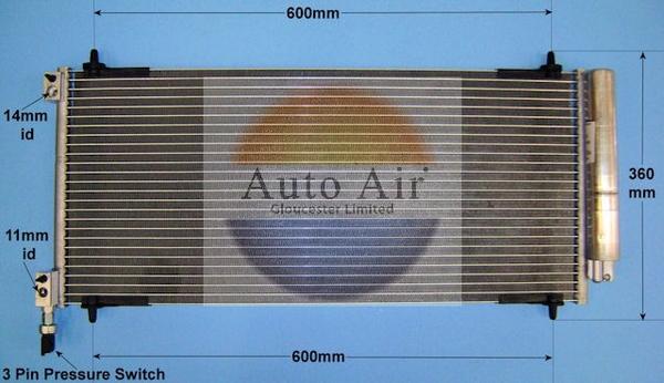 Auto Air Gloucester 16-9929A - Кондензатор, климатизация vvparts.bg