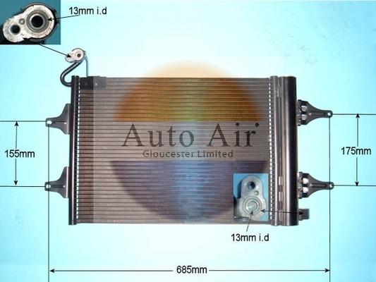 Auto Air Gloucester 16-9569 - Кондензатор, климатизация vvparts.bg