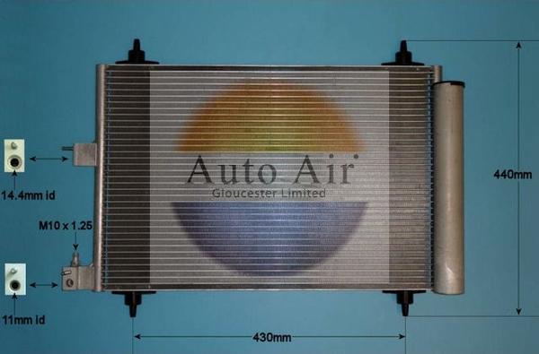 Auto Air Gloucester 16-9748 - Кондензатор, климатизация vvparts.bg