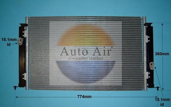 Auto Air Gloucester 16-5023 - Кондензатор, климатизация vvparts.bg