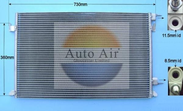 Auto Air Gloucester 16-6515 - Кондензатор, климатизация vvparts.bg