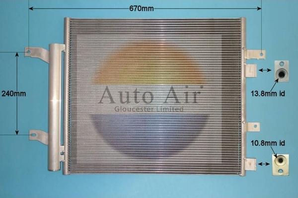 Auto Air Gloucester 16-1414 - Кондензатор, климатизация vvparts.bg