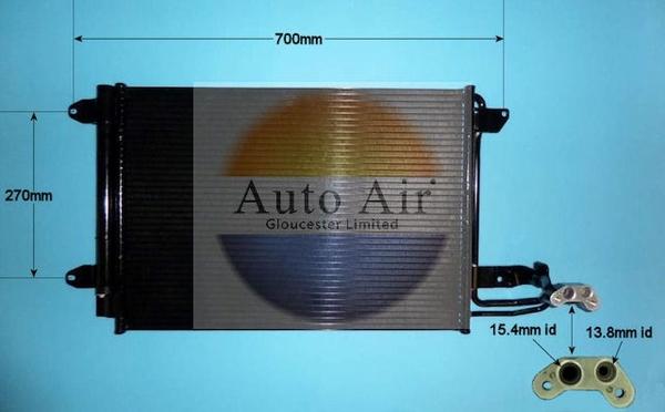 Auto Air Gloucester 16-1054A - Кондензатор, климатизация vvparts.bg