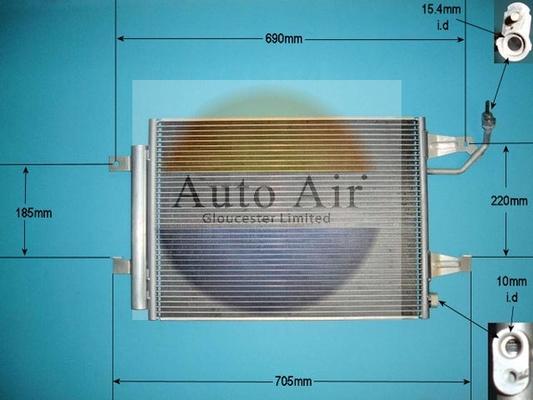 Auto Air Gloucester 16-1069 - Кондензатор, климатизация vvparts.bg