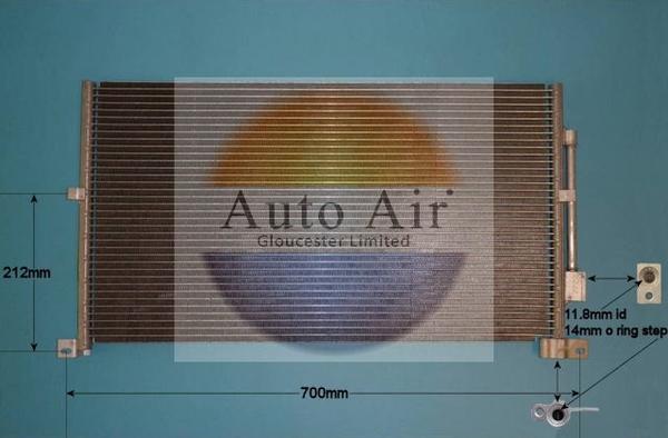 Auto Air Gloucester 16-1131 - Кондензатор, климатизация vvparts.bg