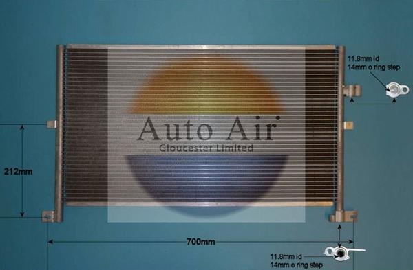 Auto Air Gloucester 16-1132 - Кондензатор, климатизация vvparts.bg