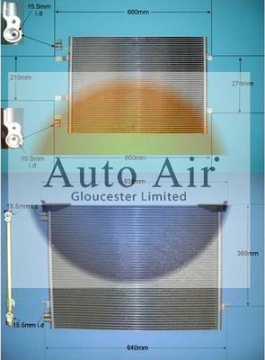 Auto Air Gloucester 16-1348 - Кондензатор, климатизация vvparts.bg