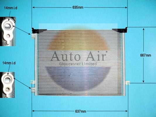 Auto Air Gloucester 16-1379A - Кондензатор, климатизация vvparts.bg