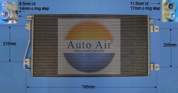 Auto Air Gloucester 16-1370 - Кондензатор, климатизация vvparts.bg