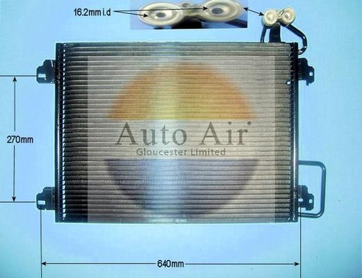 Auto Air Gloucester 16-1281 - Кондензатор, климатизация vvparts.bg