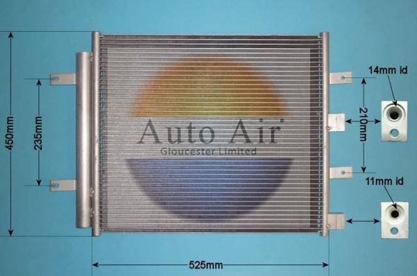 Auto Air Gloucester 16-2037 - Кондензатор, климатизация vvparts.bg