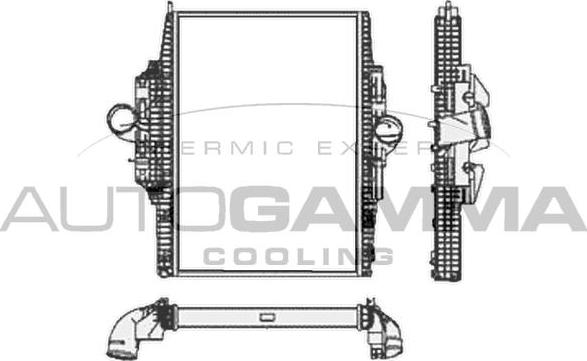 Autogamma 404556 - Интеркулер (охладител за въздуха на турбината) vvparts.bg