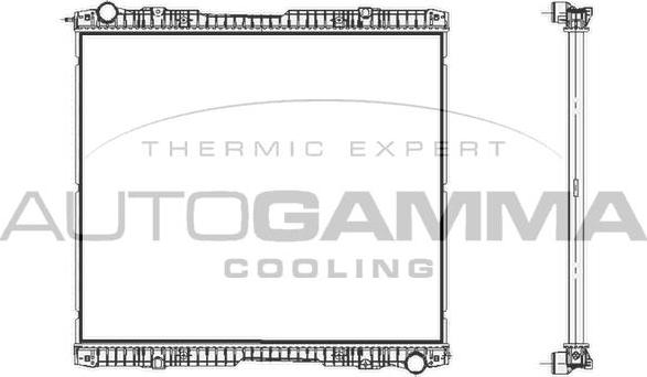 Autogamma 404850 - Радиатор, охлаждане на двигателя vvparts.bg