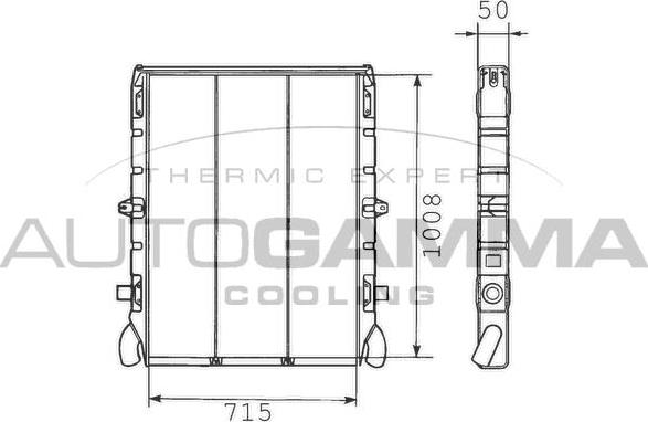 Autogamma 400090 - Радиатор, охлаждане на двигателя vvparts.bg