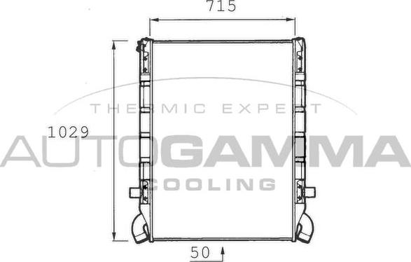 Autogamma 400088 - Радиатор, охлаждане на двигателя vvparts.bg
