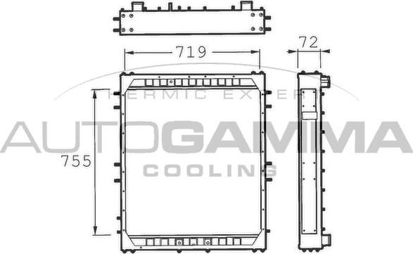 Autogamma 400124 - Радиатор, охлаждане на двигателя vvparts.bg