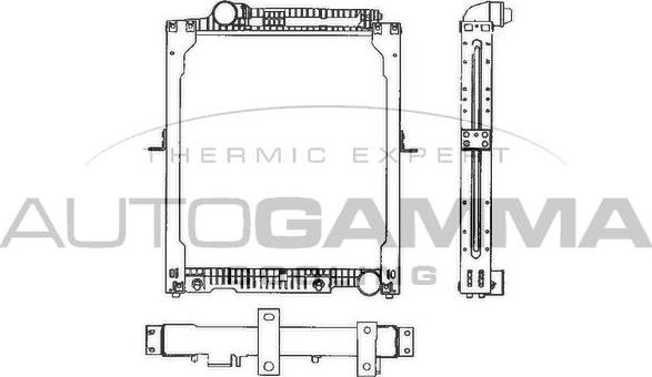 Autogamma 403478 - Радиатор, охлаждане на двигателя vvparts.bg