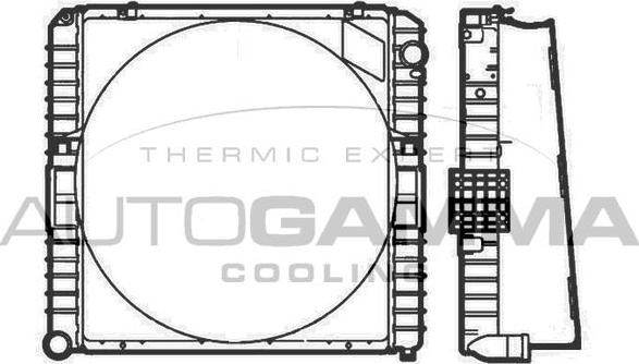 Autogamma 403500 - Радиатор, охлаждане на двигателя vvparts.bg