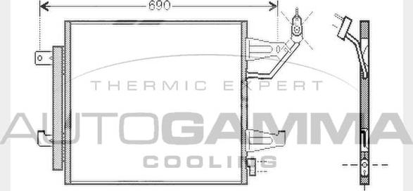 Autogamma 104459 - Кондензатор, климатизация vvparts.bg