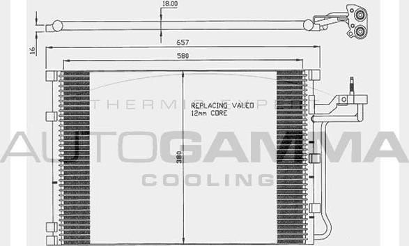 Autogamma 104477 - Кондензатор, климатизация vvparts.bg