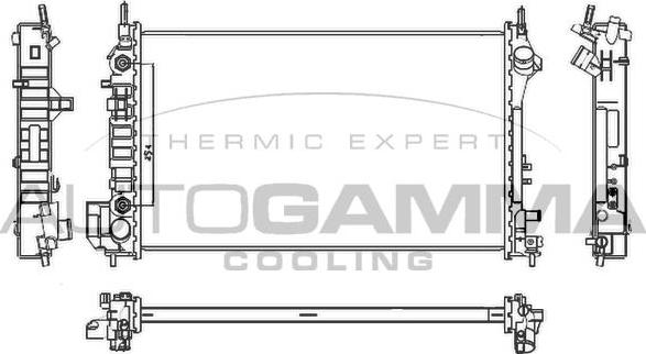 Autogamma 104555 - Радиатор, охлаждане на двигателя vvparts.bg