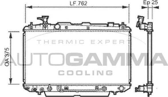 Autogamma 104567 - Радиатор, охлаждане на двигателя vvparts.bg