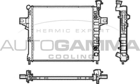 Autogamma 104519 - Радиатор, охлаждане на двигателя vvparts.bg