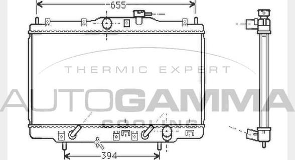 Autogamma 104513 - Радиатор, охлаждане на двигателя vvparts.bg