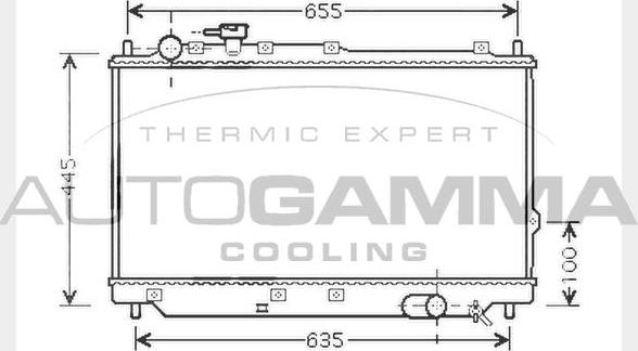 Autogamma 104521 - Радиатор, охлаждане на двигателя vvparts.bg