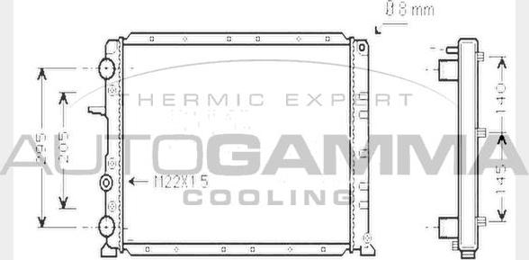 Autogamma 104634 - Радиатор, охлаждане на двигателя vvparts.bg