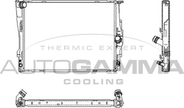 Autogamma 104627 - Радиатор, охлаждане на двигателя vvparts.bg