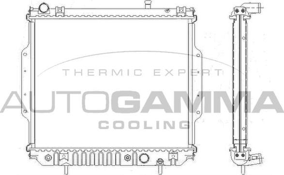 Autogamma 104838 - Радиатор, охлаждане на двигателя vvparts.bg