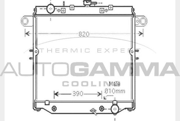 Autogamma 104740 - Радиатор, охлаждане на двигателя vvparts.bg
